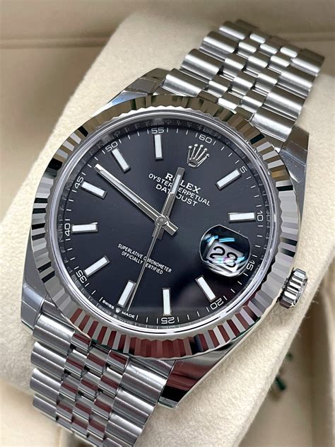 black dial rolex|rolex date just black.